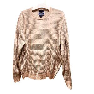 American Eagle Outfitters Vintage Slim Fit Striped Sweater XXL Beige